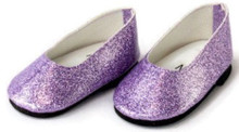 Glitter Slip On Dress Shoes-Lavender