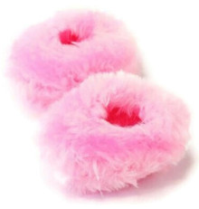 Fuzzy slipper Shoes-Pink for Wellie Wishers Dolls