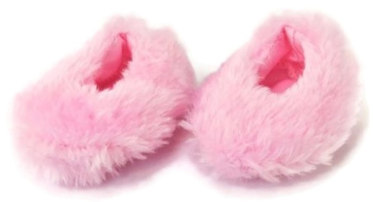 Fuzzy Slippers-Pink - Dori's Doll Boutique