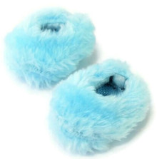 Fuzzy Slippers-Blue