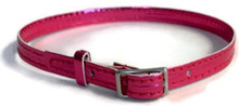 Belt with Silver Buckle-Metallic Pink