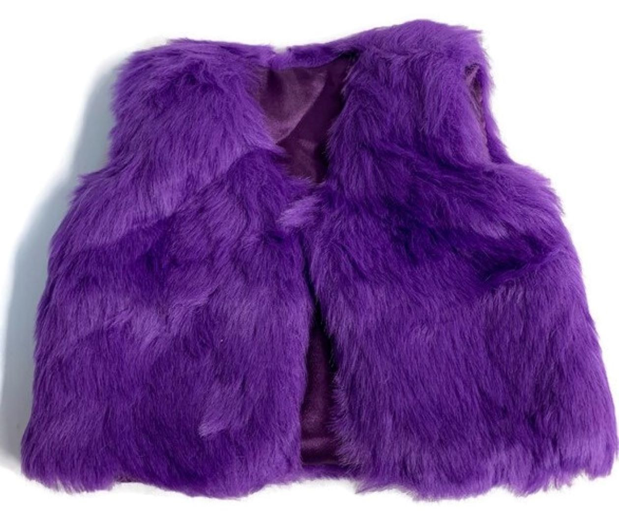 Purple hot sale fur vest