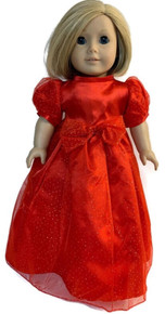 Satin & Sparkle Gown-Red