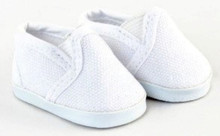 Canvas Slip On Shoes-White for Wellie Wishers Dolls