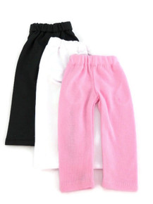 Pink, Black and White Leggings for Wellie Wishers Dolls 