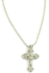 Crucifix Cross Necklace-Silver