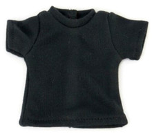 Short Sleeved Knit Top-Black for Wellie Wishers Dolls 