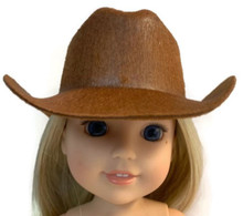 Western Cowboy Hat-Tan for Wellie Wishers Dolls