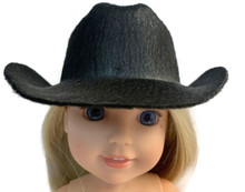 Western Cowboy Hat-Black for Wellie Wishers Dolls
