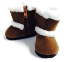 Shearling Boots-Brown