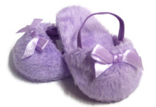 Mule Slippers with Bow-Lavender