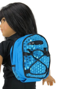 Backpack-Blue with Sequins