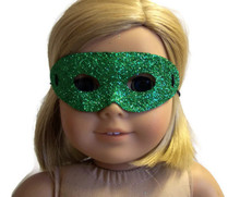 Halloween Mask-Green Glitter