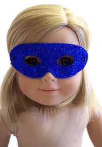 Halloween Mask-Royal Blue Glitter