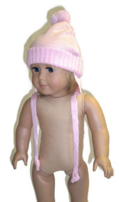 Pink Knit Hat with Ear Flaps