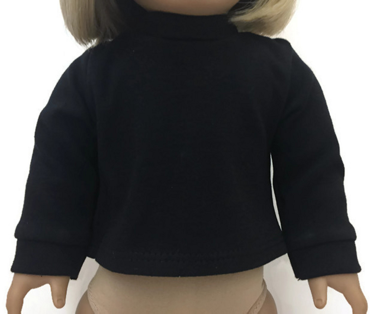 Long Sleeved Knit ShirtBlack Dori's Doll Boutique