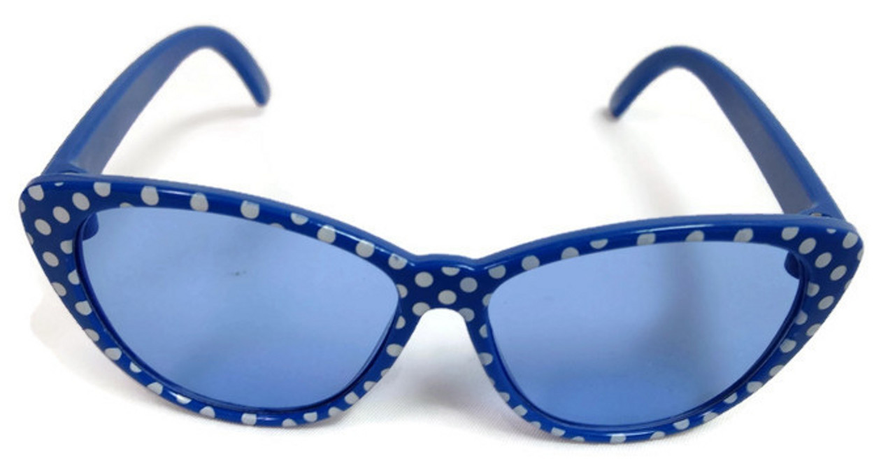 Sunglasses-Blue with White Polka Dots - Dori display picture 1