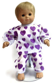Pajamas-Purple Heart Print