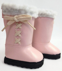 Boots-Pink with Sherpa Trim & Bows