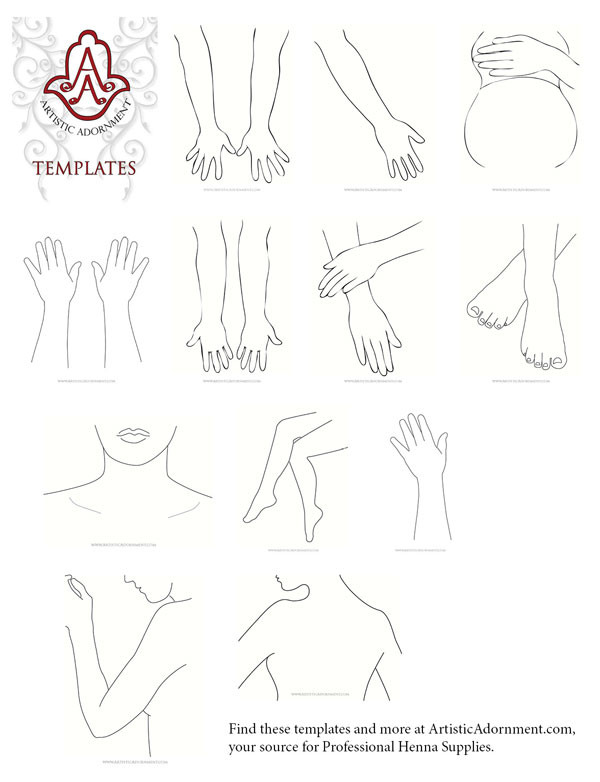 Free Henna Hand Foot Templates Also Shoulder Legs Etc Artistic Adornment Free Henna Hand Foot Templates Also Shoulder Legs Etc Artistic Adornment