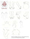 Free henna body art templates - black outlines of hands, feet, pregnant belly, back, legs, arms, neck. clavicle, foot for drawing your own designs 