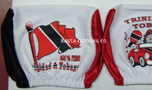 Trinidad & Tobago Flag - Auto Seat Head Rest Covers (Pair)