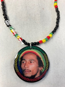 Bob Marley : Necklace & Pendant (Irie Rasta Face) 