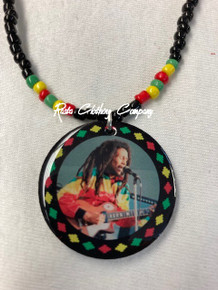 Bob Marley : Necklace & Pendant (Mic Face) 