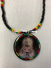 Rasta - Selassie : Necklace & Pendant (Lion Face)