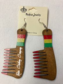Rasta - Comb : Earrings (Light Brown)