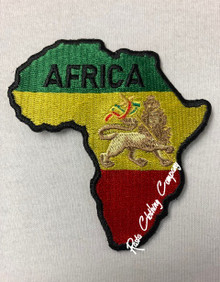 Africa Map - Lion Of Judah : Embroidered Patch