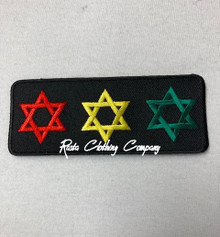 Rasta - 3 Star   : Embroidered Patch