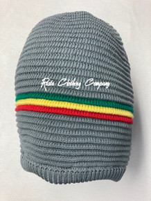 Knitted Large Without Peak Hat - Grey/Colors (Ribbed) 