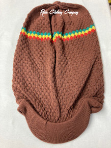 Rasta Knitted Natty Dread Cotton : Cap (Brown/Colors, JUMBO) 