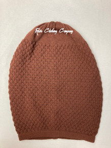 Rasta Knitted Natty Dread Cotton - No Peak : Cap (Brown, JUMBO) 