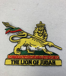 Rasta - Lion Of Judah Flag  : Embroidered Patch (2)