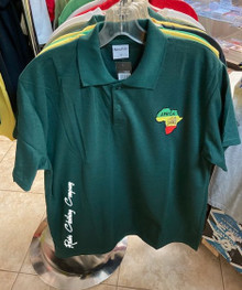 Rasta - Custom/Africa Map Embroidered Patch : Polo Shirt (Green) 