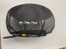 Large Cloth/Mesh : Rasta Peak Hat - Black/Colors