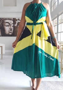 Jamaica Classic Flag - Spagetti Strap  Dress