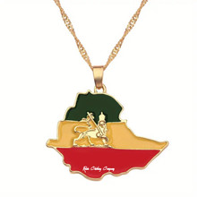 Rasta - Lion Of Judah & Ethiopia Map : Necklace & Pendant 
