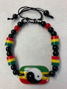 Rasta - Acrylic  : Bracelet (Yin & Yang)