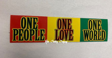 Rasta -  One People/One World/One Love : Sticker (2)