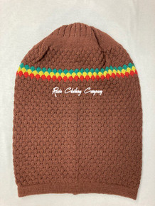 Rasta Knitted Natty Dread Cotton - No Peak : Cap (Brown/Colors JUMBO) 