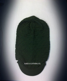 Rasta Knitted Natty Dread Cotton : Cap (Army Green, X-Large)
