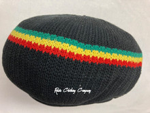 Knitted : Rasta Hat - Without Peak  Black/Colors)