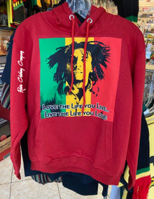 Bob Marley - Live The Life : Hoodie (Red)
