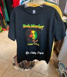 Bob Marley - One Love Face : T Shirt (Black)