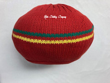 Knitted : Rasta Hat - Without Peak  Red/Colors)