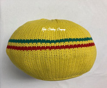Knitted : Rasta Hat - Without Peak  Yellow/Colors)