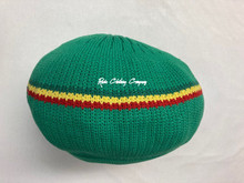 Knitted : Rasta Hat - Without Peak  Kelly Green/Colors)